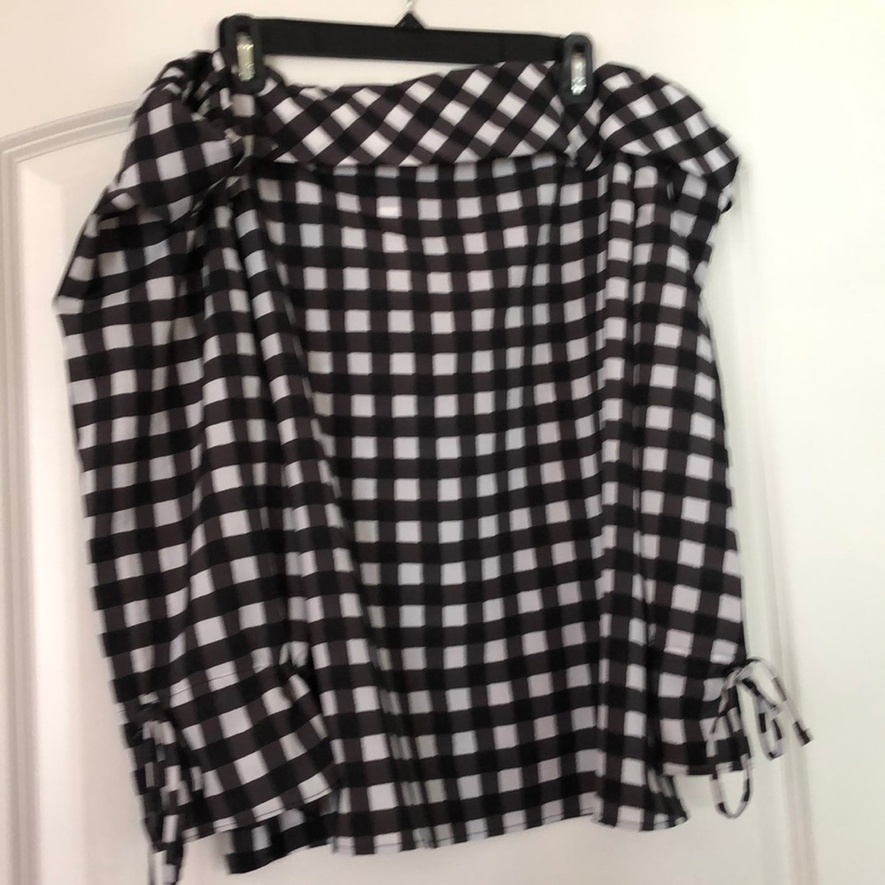 Banana Republic Black Gingham Top